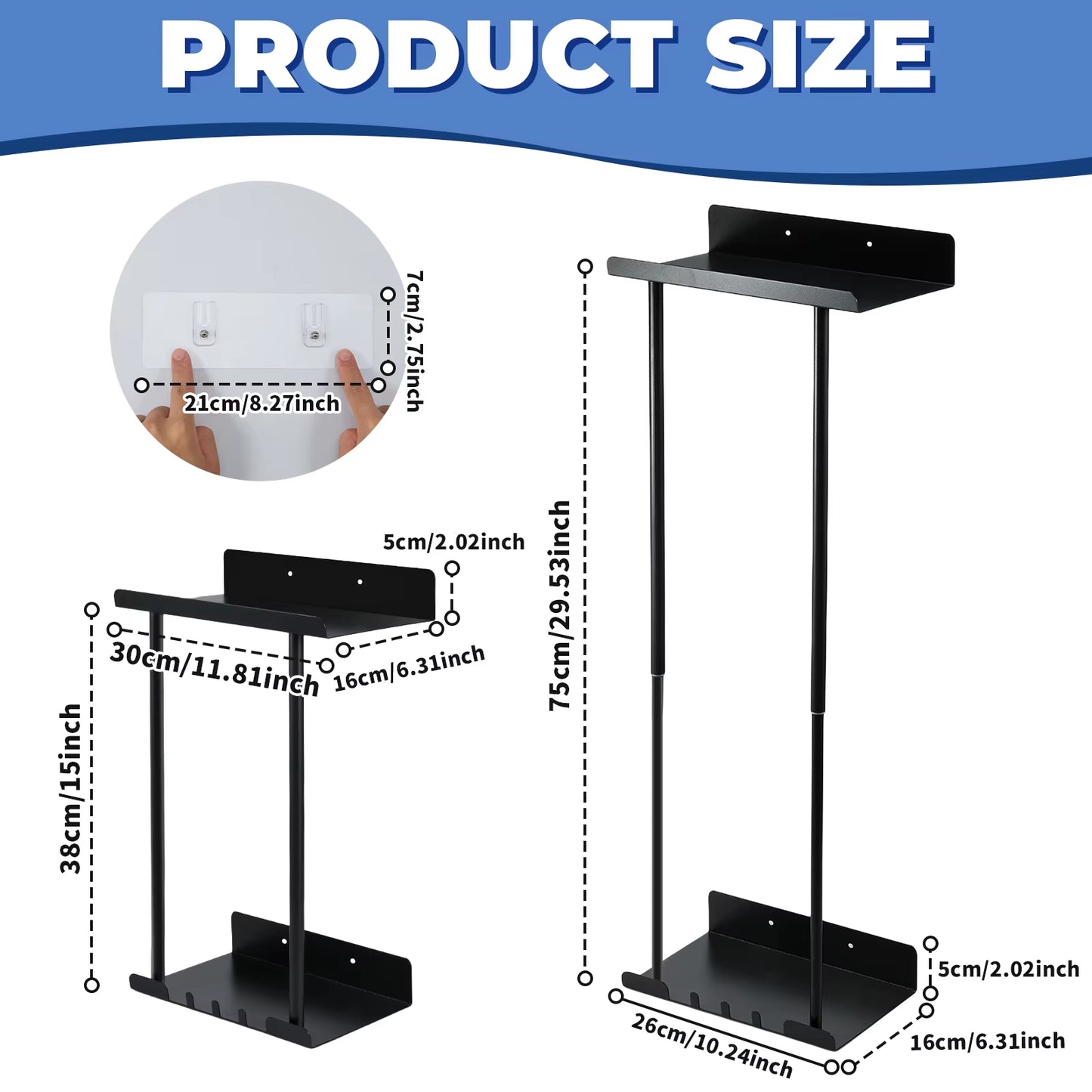 Retractable Towel Rack Wall Mounted Towel Holder Metal Bathroom Storage Rack with Hanging Hooks and Shelve for Pool Laundry Room